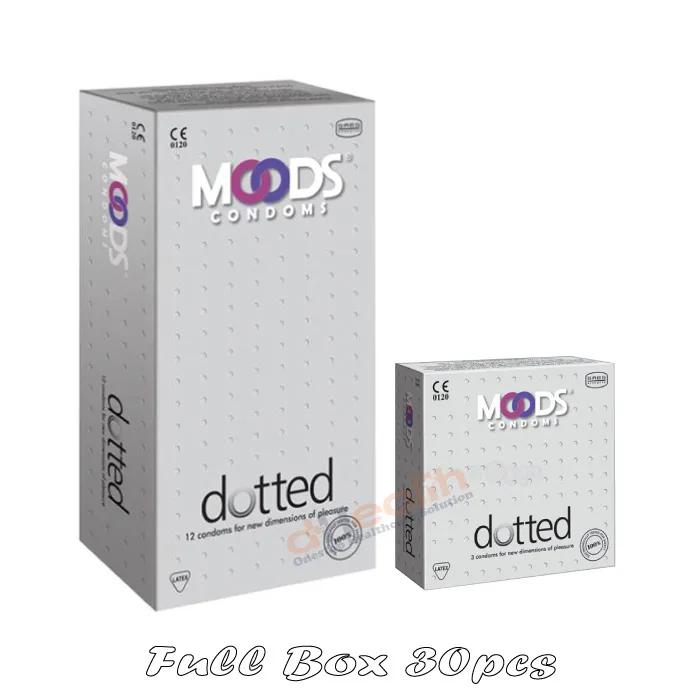 Moods Dotted 3 Condoms For New Dimensions Of Pleasure Full Box (10x3)= 30pcs I dHealth