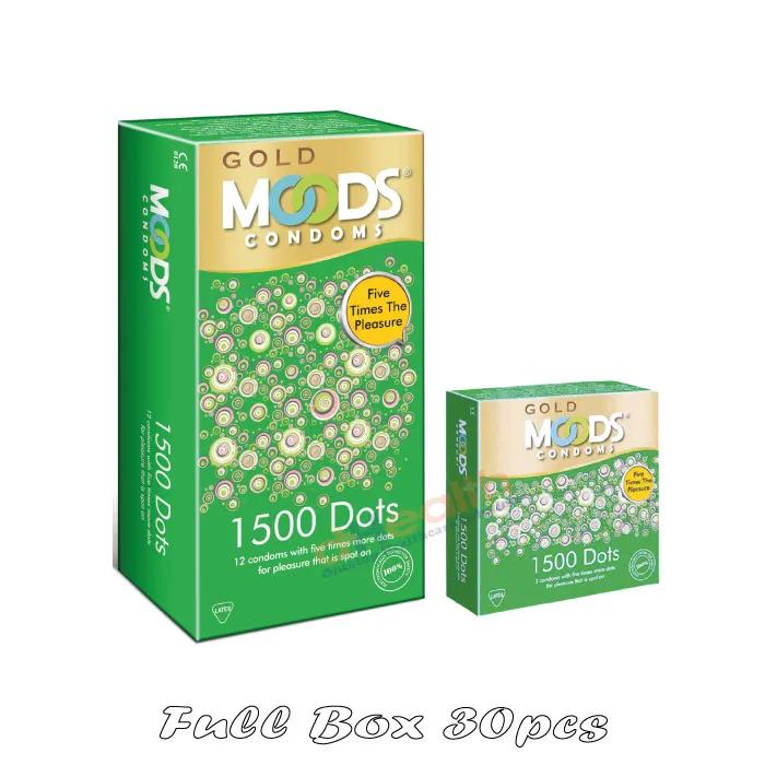 Moods Gold 1500 Dots 3 Condoms Full Box (10x3)= 30pcs I dHealth