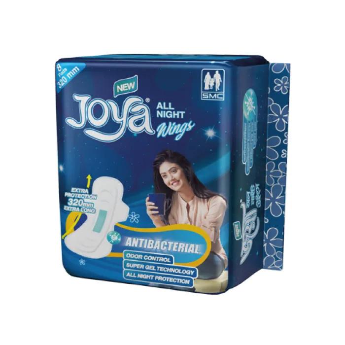 Joya Sanitary Napkin All Night Wings 8 Pads Single Pack (Panty/Wings System) I dHealth